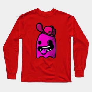 pink ghost with cap Long Sleeve T-Shirt